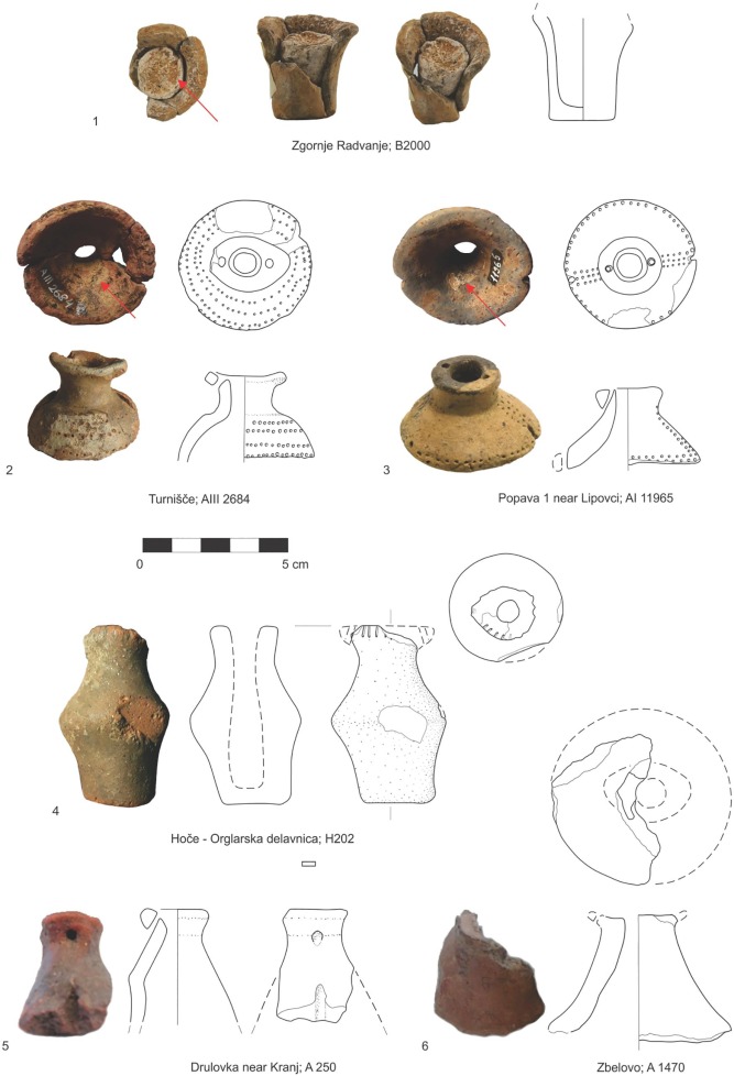 Досліджувані мініатюрні пляшки ласіньської культури. Bine Kramberger et al. / Journal of Archaeological Science: Reports, 2021